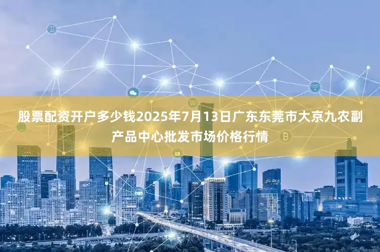 股票配资开户多少钱2025年7月13日广东东莞市大京九农副产品中心批发市场价格行情